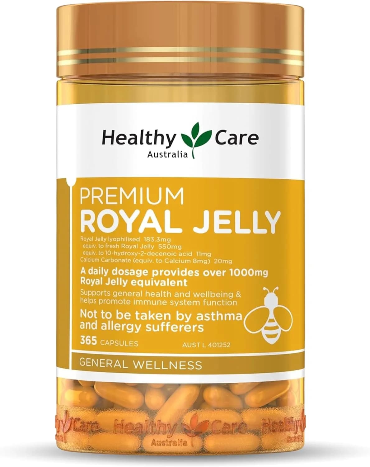 Healthy Care Royal Jelly 1000, 365 Capsules
