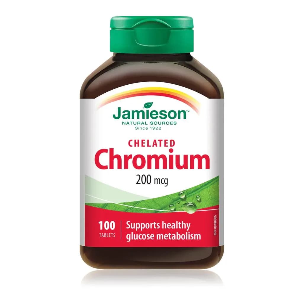 Jamieson Chelated Chromium, 200 mcg, 100 Tablets