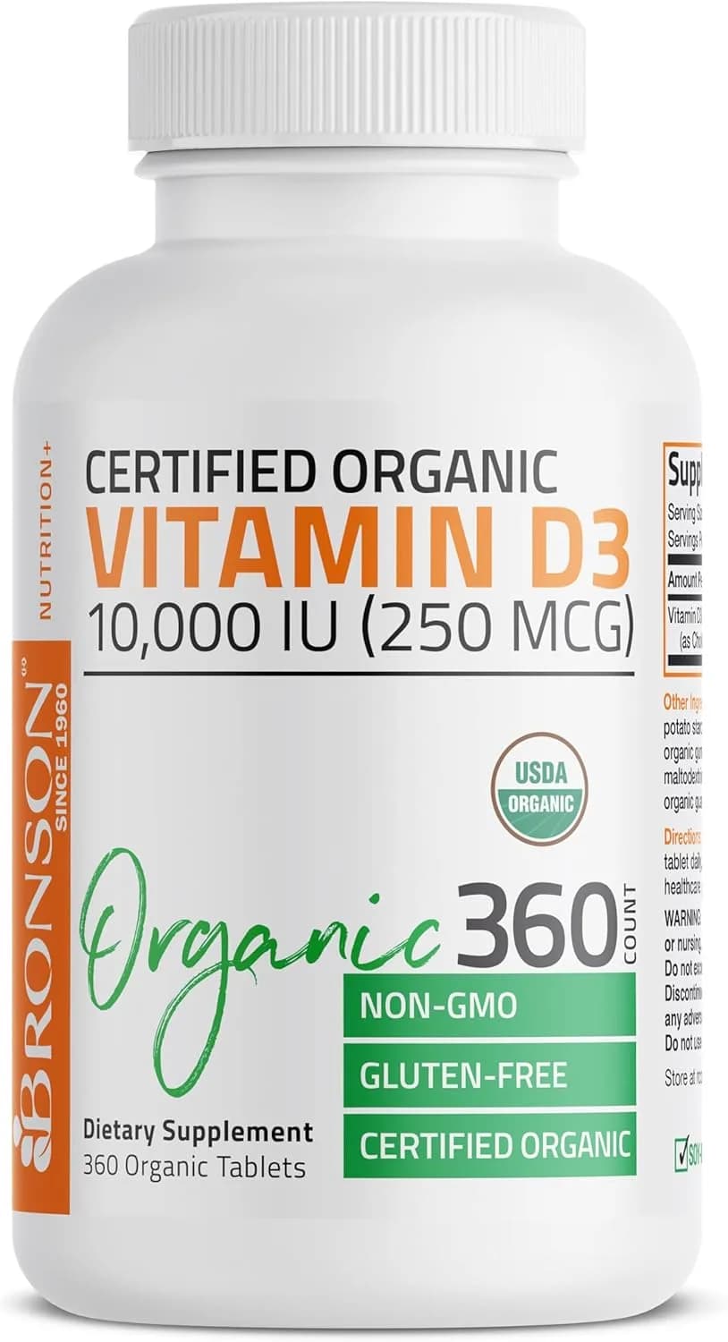 BRONSON Vitamins Vitamin D3, 10000 IU, 360 Tablets by BRONSON Vitamins