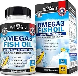 Bio Schwartz BioSchwartz Omega 3 Fish Oil, 180 Softgels
