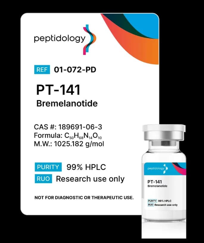 PEPTIDOLOGY PT-141 High-Purity Research Peptide, 10 mg by PEPTIDOLOGY