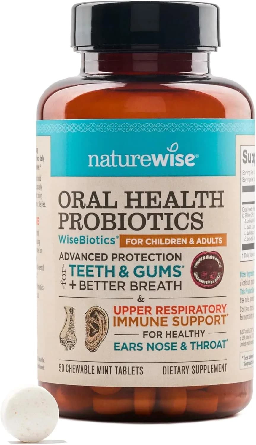 NatureWise, Oral Health Probiotics, 50 Chewable Tablets