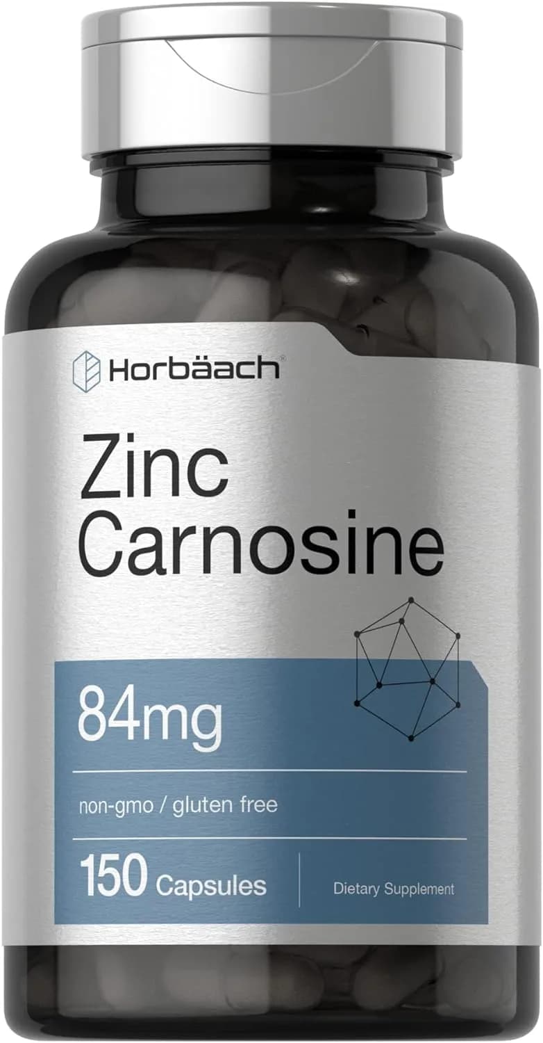 Horbaach Zinc Carnosine Supplement | 84mg per Capsule | 150 Count |