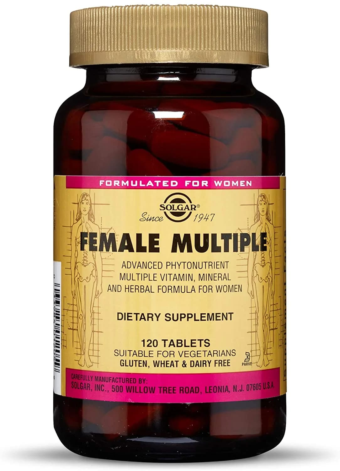 Female Multiple Multivitamins and Multiminerals for Women, 120 Tablets by Solgar