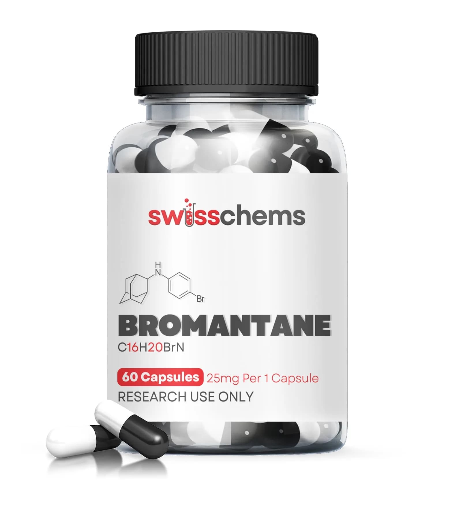 Bromantane per Cap, 25 mg, 60 Capsules by Swisschem