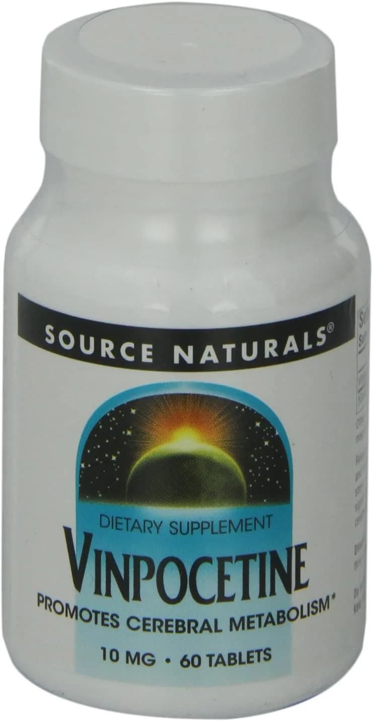 Vinpocetine, 10 mg, 60 Tablets by SOURCE NATURALS