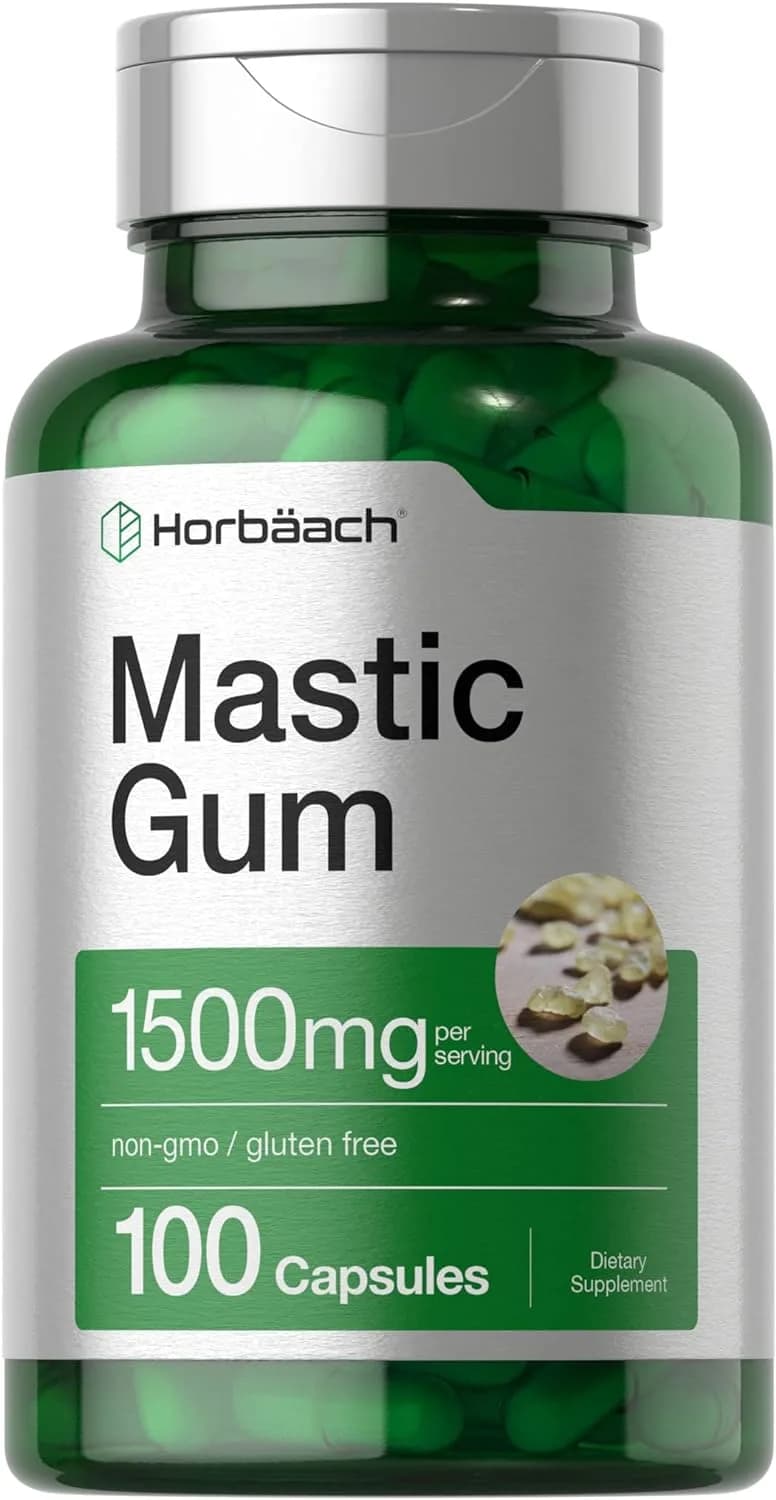 Mastic Gum per capsule, 500 mg, 100 Capsules by Horbaach