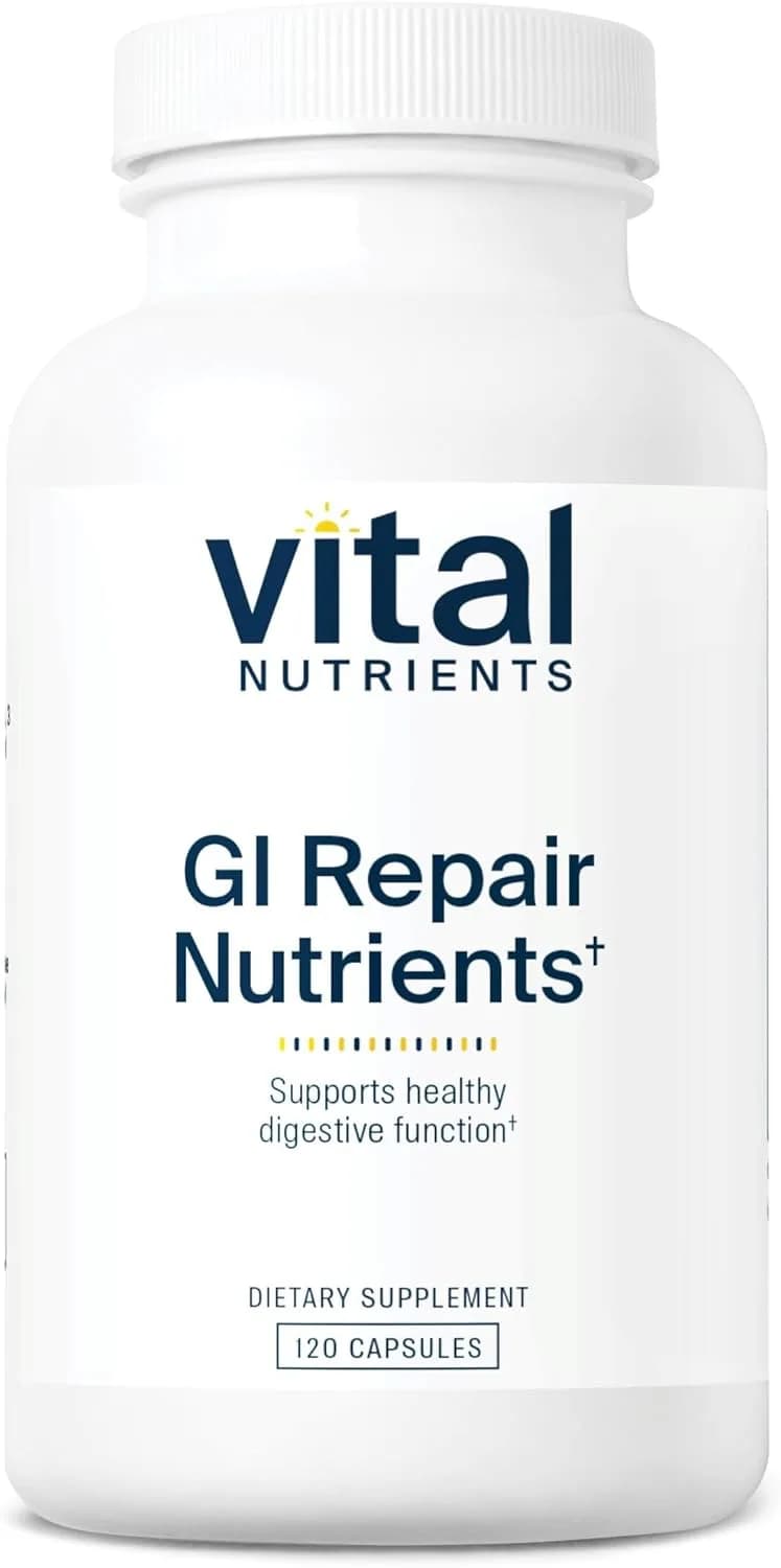 Vital Nutrients GI Repair Nutrients | Leaky Gut Capsule with L Glutamine and N-Acetyl | Digestive Enzyme Supplement to Support Gut Health and Digestion | 120 Capsules