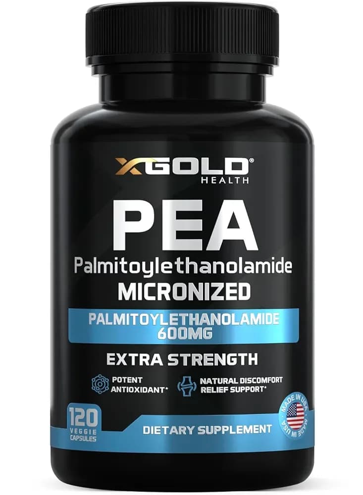 Micronized PEA Supplement Supports Body Comfort, 600 mg, 120 Capsules by X Gold Health