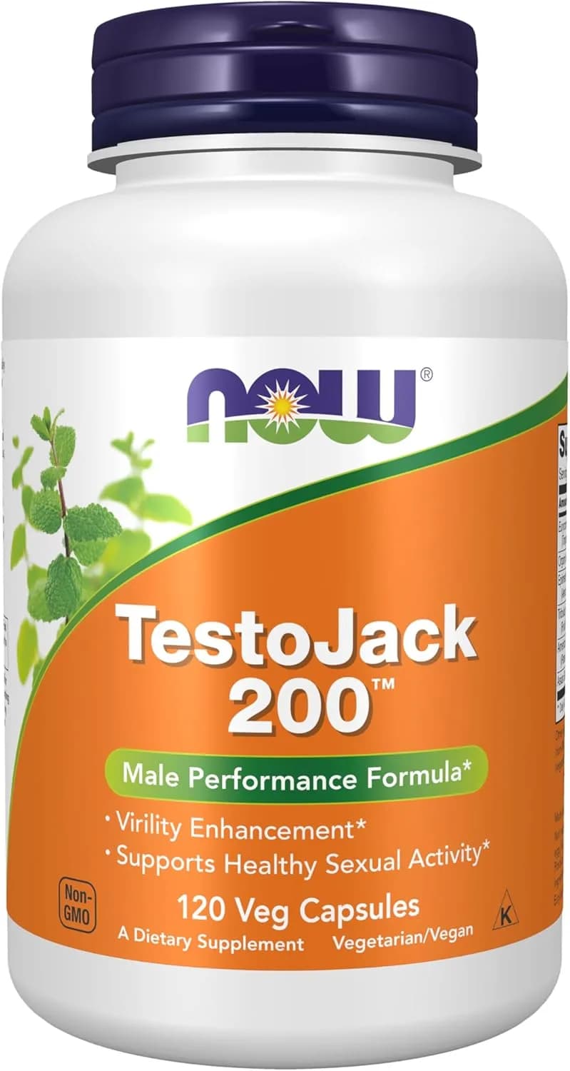 TestoJack 200 120 Vitality Capsules by NOW