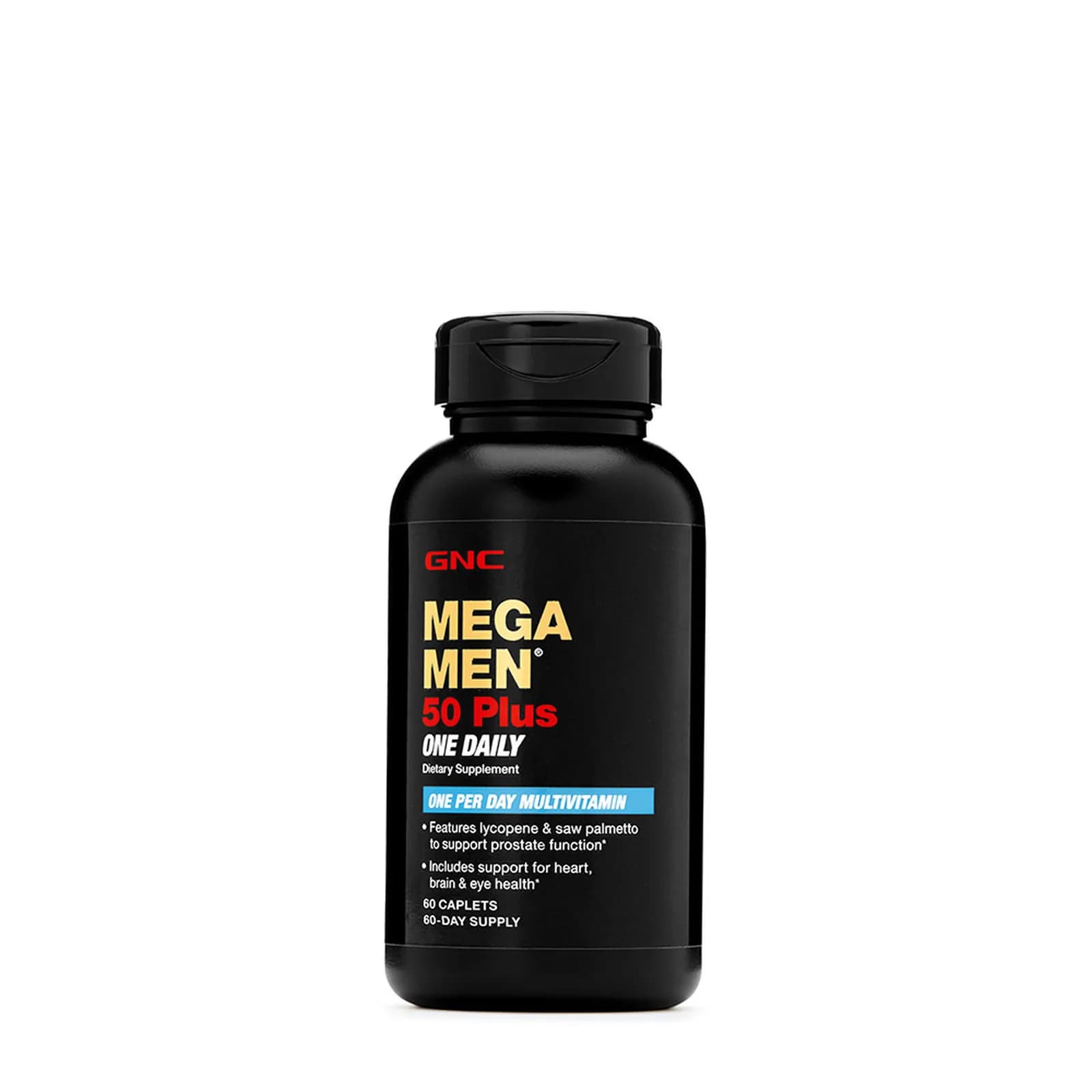 Mega Men 50 Plus One Daily Multivitamin, 60 Caplets by GNC