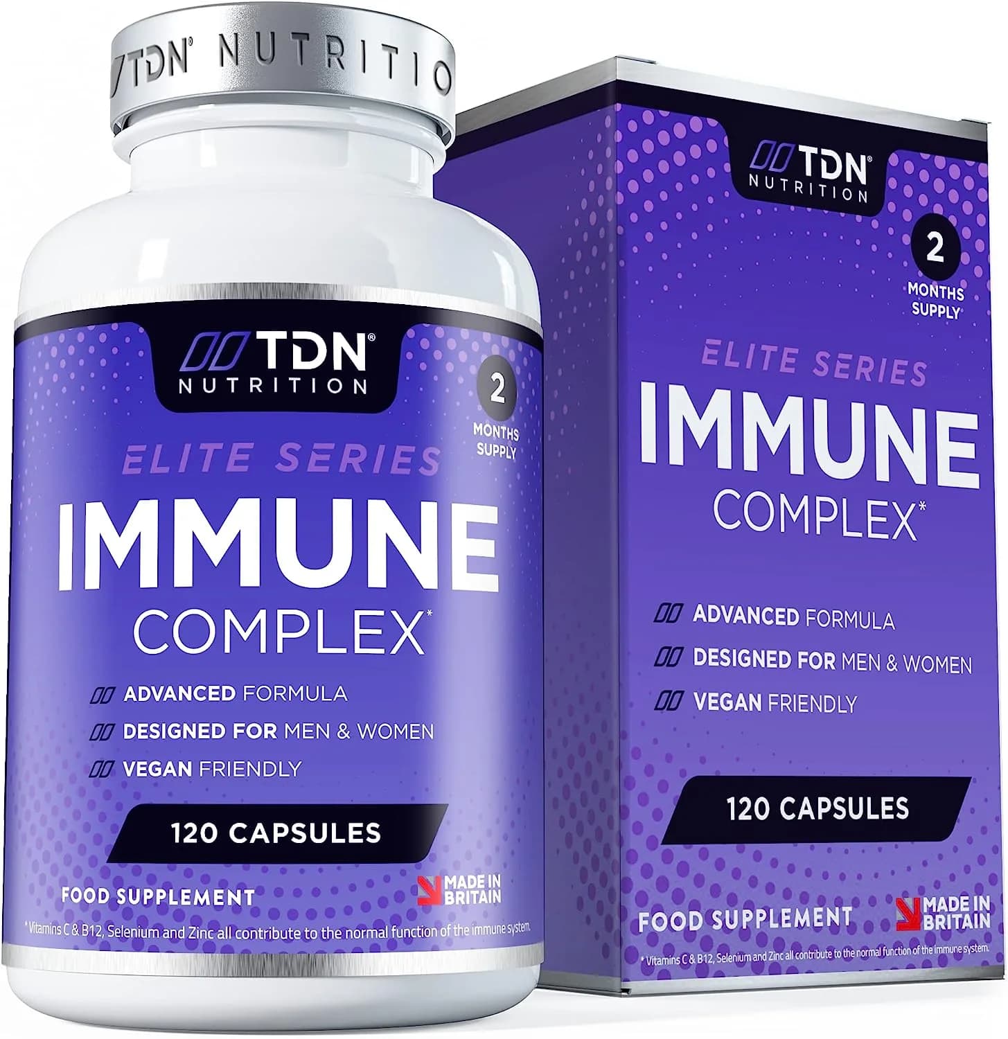 TDN Nutrition System Support - Premium Immune Supplement - 120 Capsules