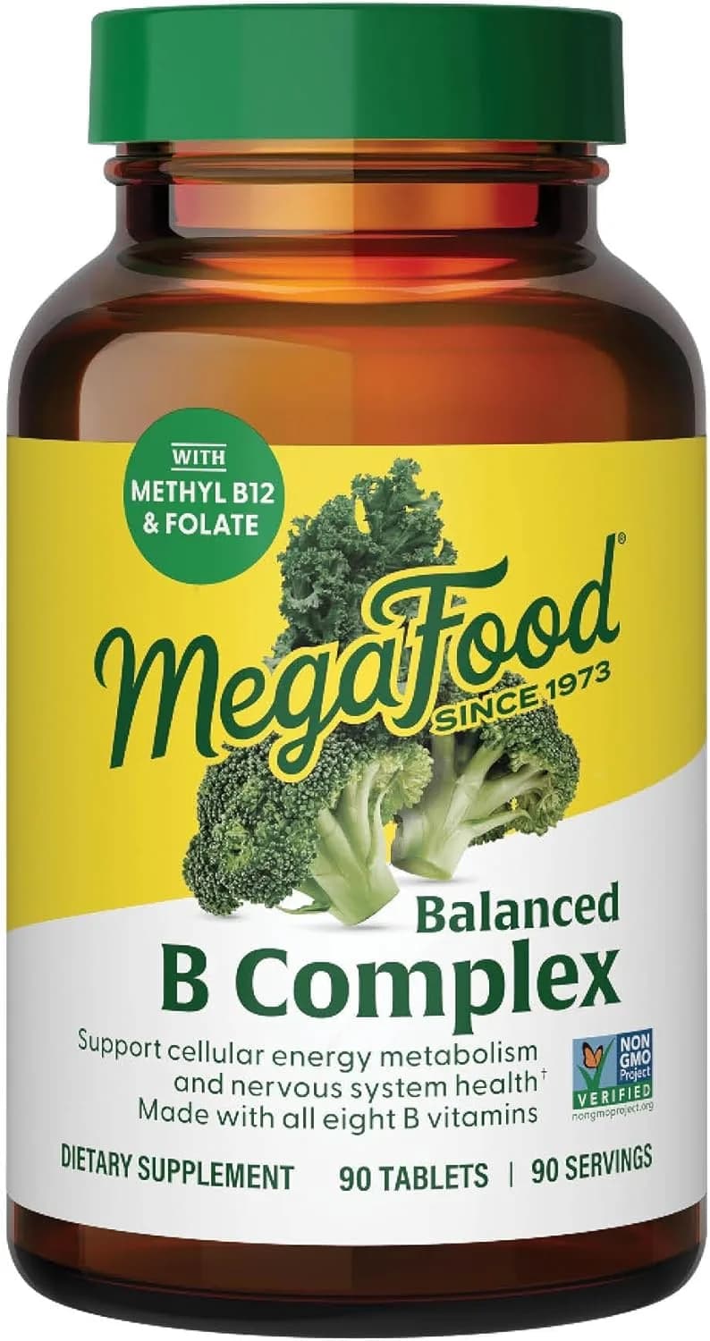 B Complex Vitamins, MegaFood, Natural Energy & Wellness Support, 90 Tablets