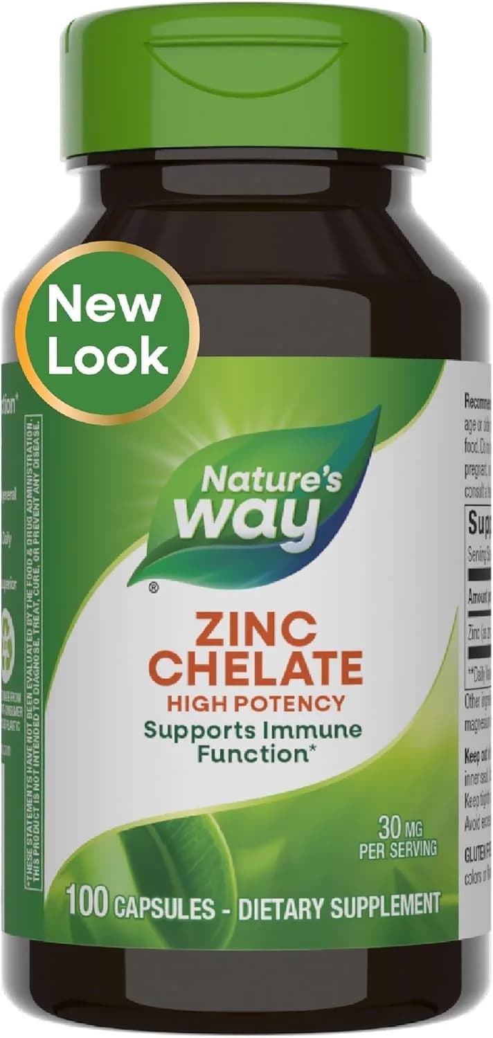 Nature’s Way Zinc Chelated – Essential Mineral Support for Immune Health