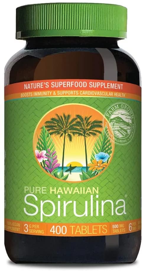 Pure Hawaiian Spirulina Superfood, 500 mg, 400 Tablets by Nutrex