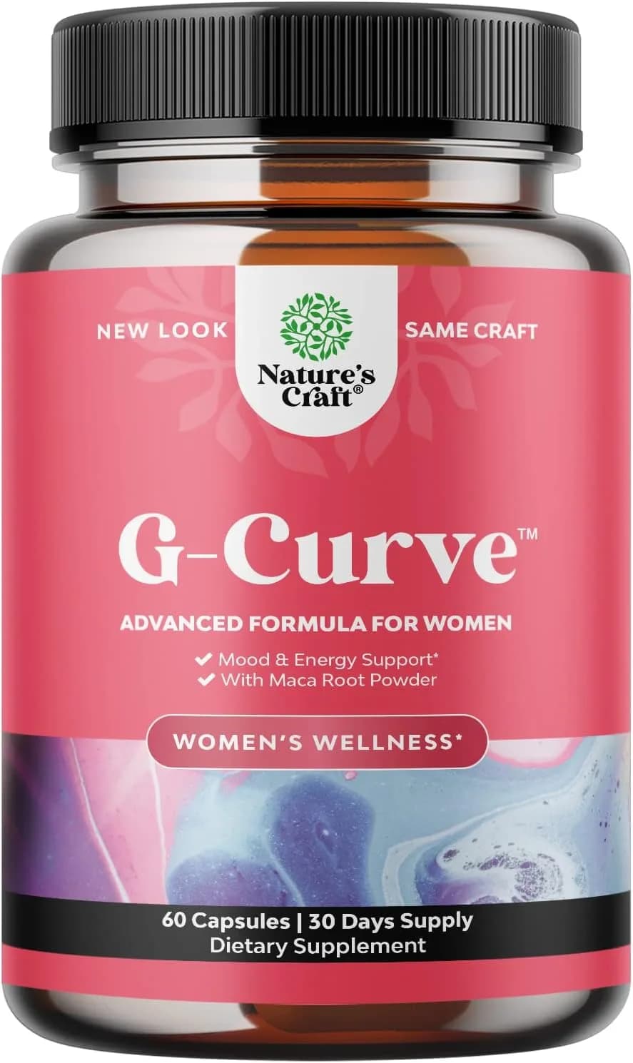 Nature's Craft | G-Curve Butt & Breast Enhancement Pills - Natural Curves Enhancer | 60 Capsules