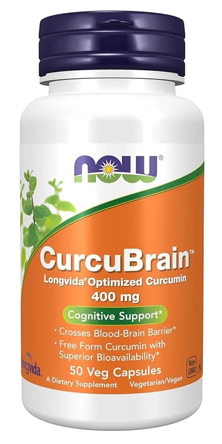 CurcuBrain™ Supports Cognitive Function, 400 mg, 50 Capsules by NOW