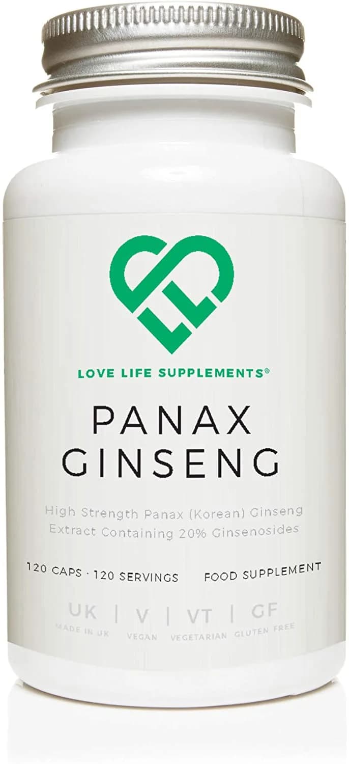 LLS Korean Panax Ginseng Equivalent Energy, 3000 mg, 120 Capsules by Love Life Supplements