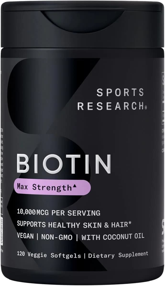 Biotin, 10000 mcg, 120 Softgels by Sports Research