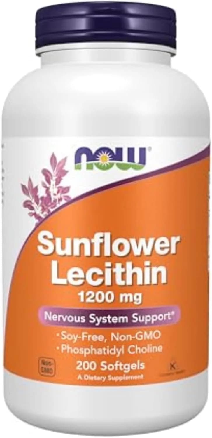 Sunflower Lecithin, 1200 mg, 200 Softgels by NOW