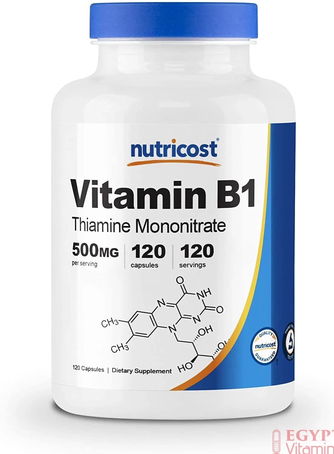 Nutricost, Vitamin B1 (Thiamine) 500mg, 120 Capsules