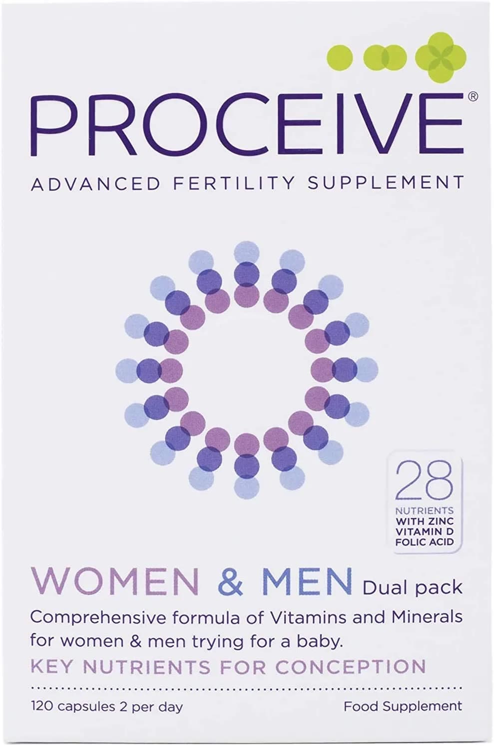 Proceive Conception for Women & Men Dual Pack, 120 Capsules