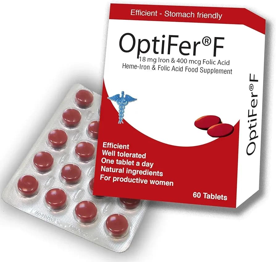 OptiFer® F 60 Tablets - Natural Heme Iron and Folic Acid Food Supplement
