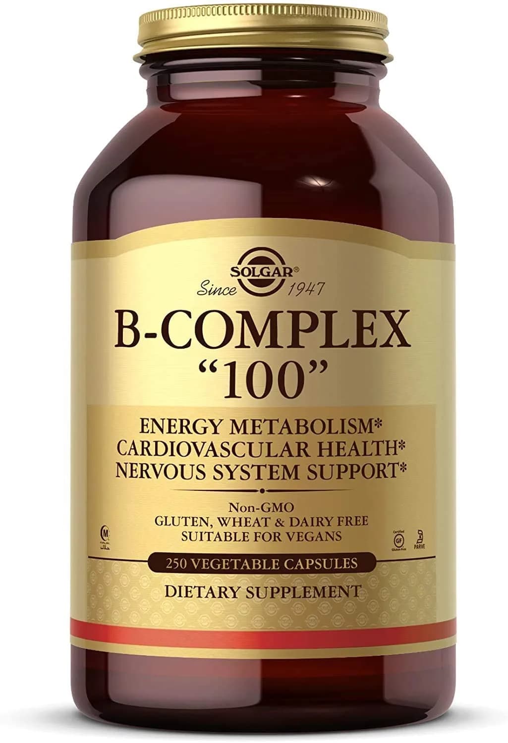 B-Complex "100", 250 Capsules by Solgar