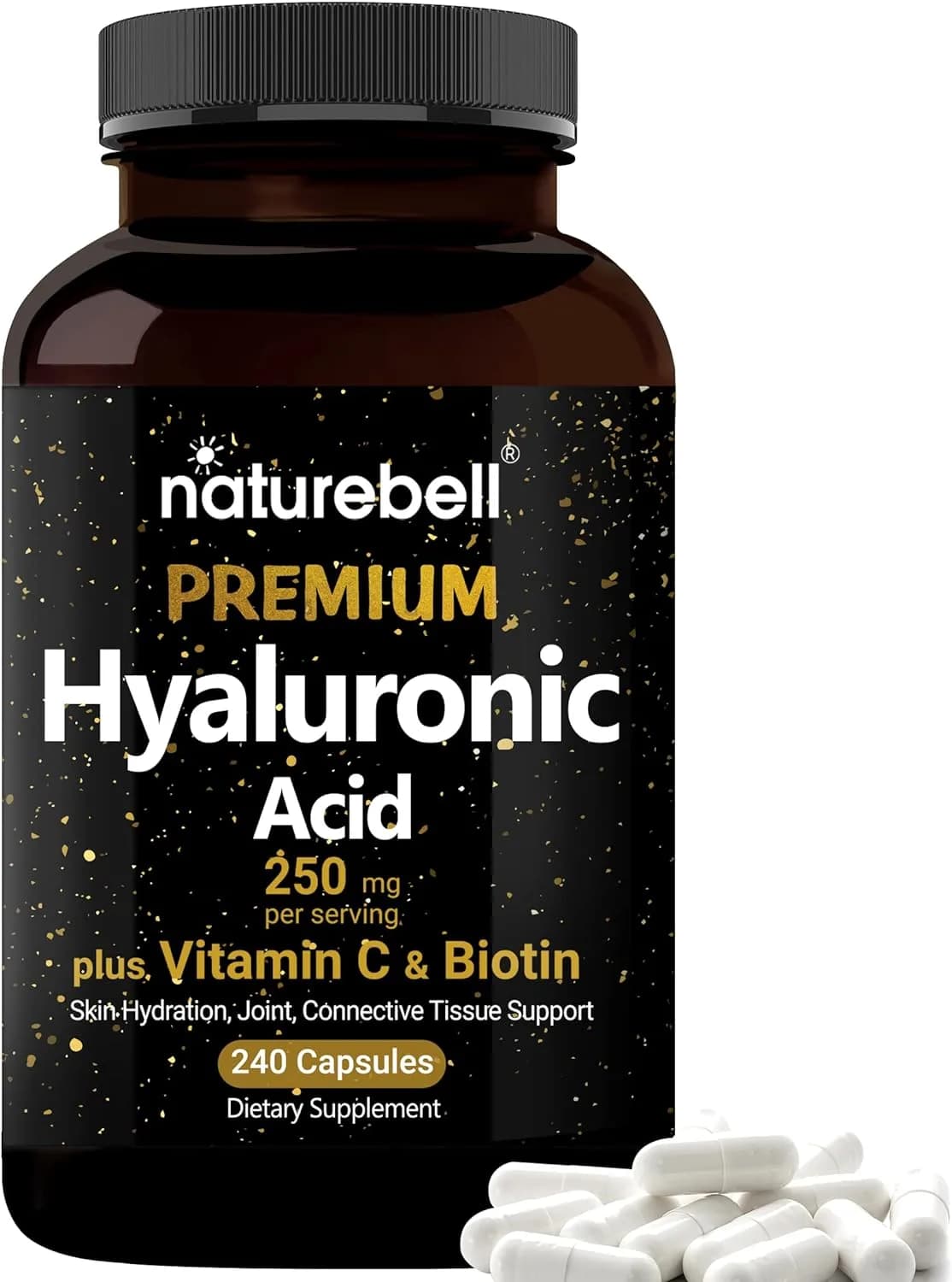 Hyaluronic Acid with Vitamin C, 240 Capsules by naturebell