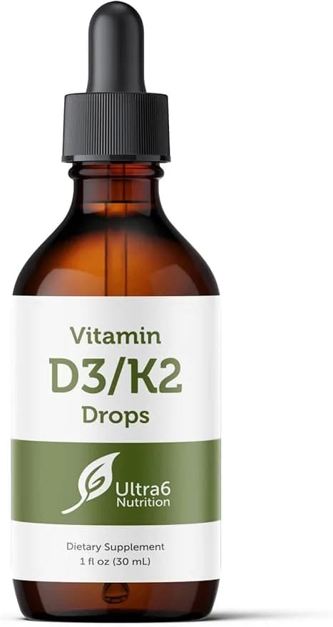 ultra6 nutrition Vitamin D3 and K2 Drops For Bone, 30 mL