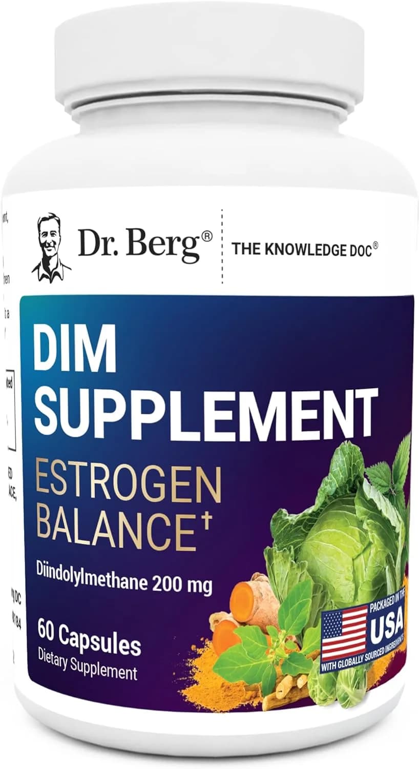 Dr Berg's DIM Supplement Estrogen Support, 60 Capsules by Dr Berg's