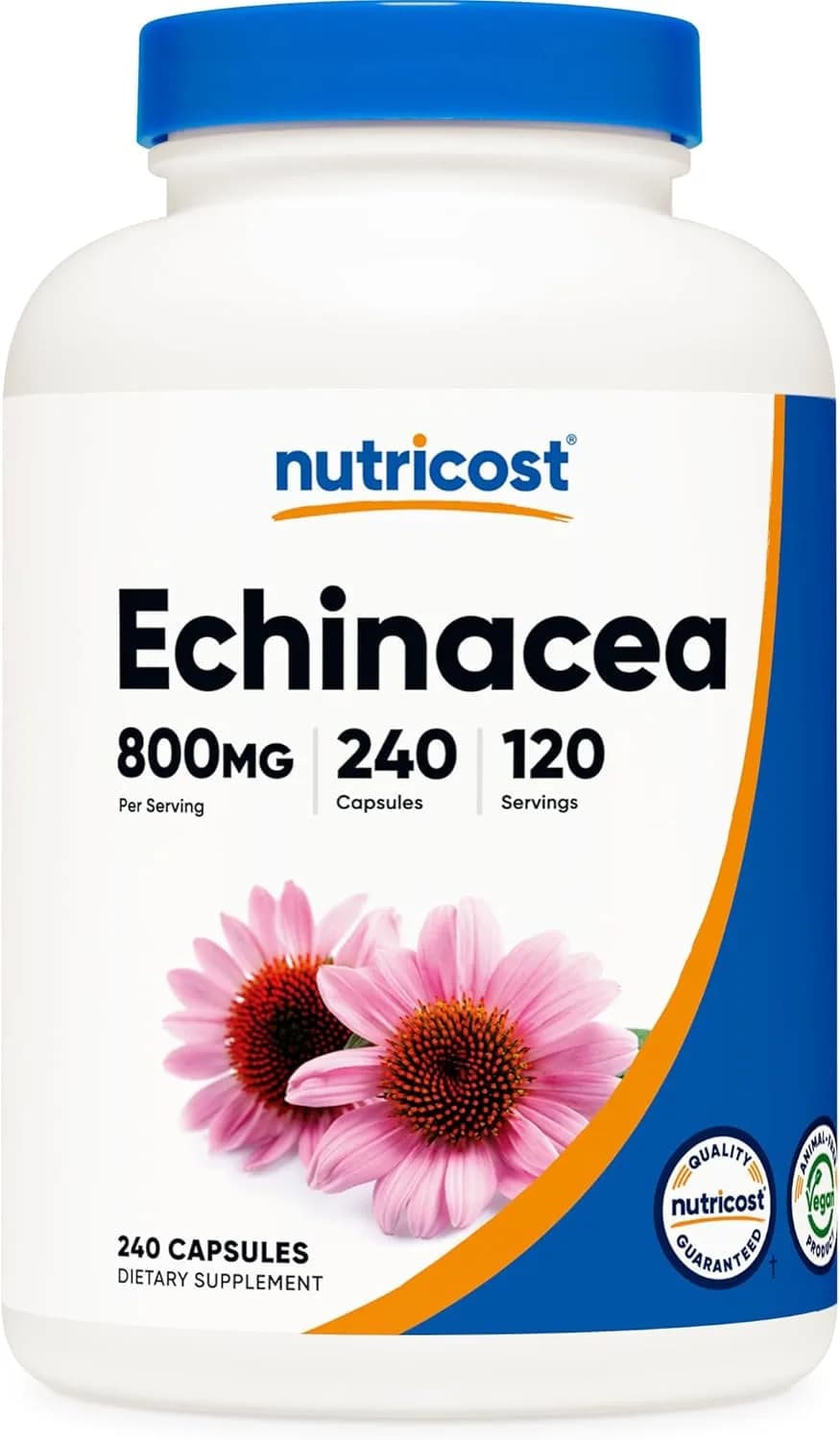 Echinacea Immune Support, 800 mg, 240 Capsules by NutriCost