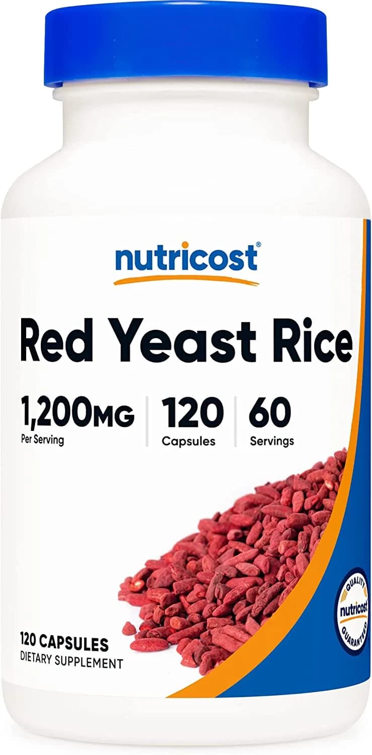 Nutricost Red Yeast Rice 1200mg, 120 Capsules - 60 Serv, Veggie Caps
