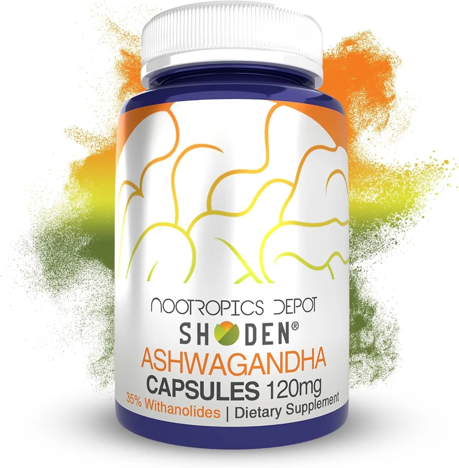 Nootropics Depot Shoden Ashwagandha Extract Capsules 120mg | Supports a Healthy Stress Response | 90 Count