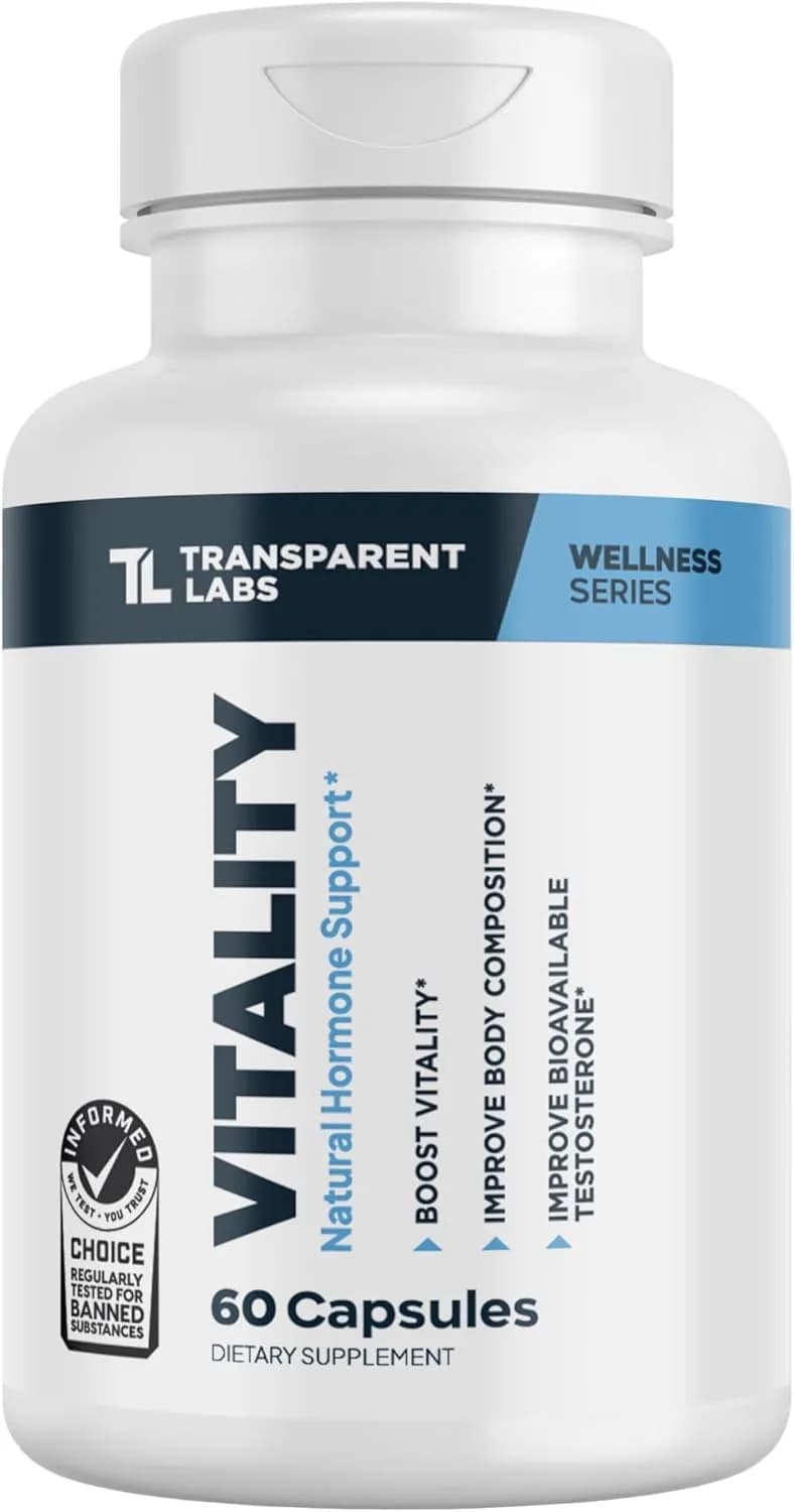 Vitality Testosterone Booster, 60 Count by Transparent Labs