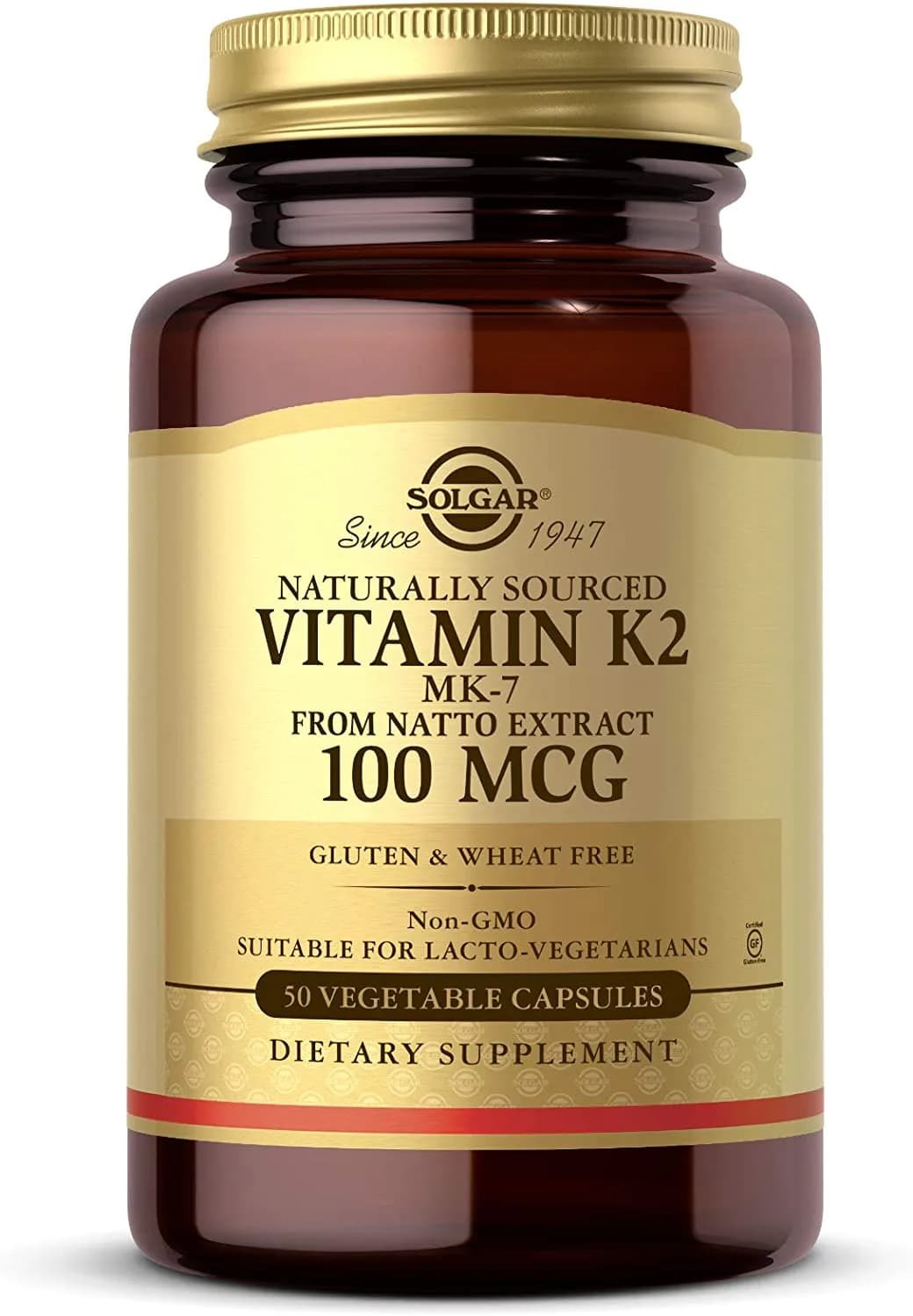 Solgar Vitamin K2 (MK-7), 100 mcg, 50 Capsules by Solgar