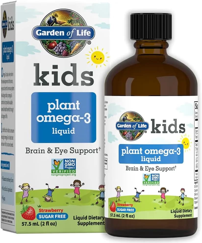 Kids Plant Omega-3 Liquid Vegan DHA, 60 mL by Garden of Life