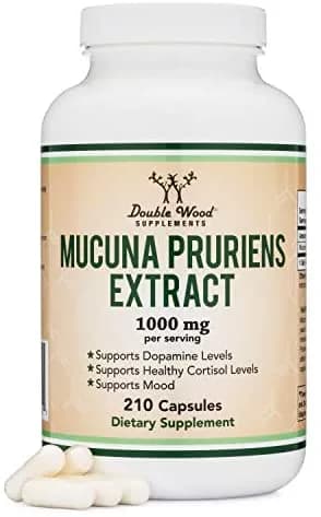 Mucuna Pruriens Extract, 1000 mg, 210 Capsules by Double wood supplements