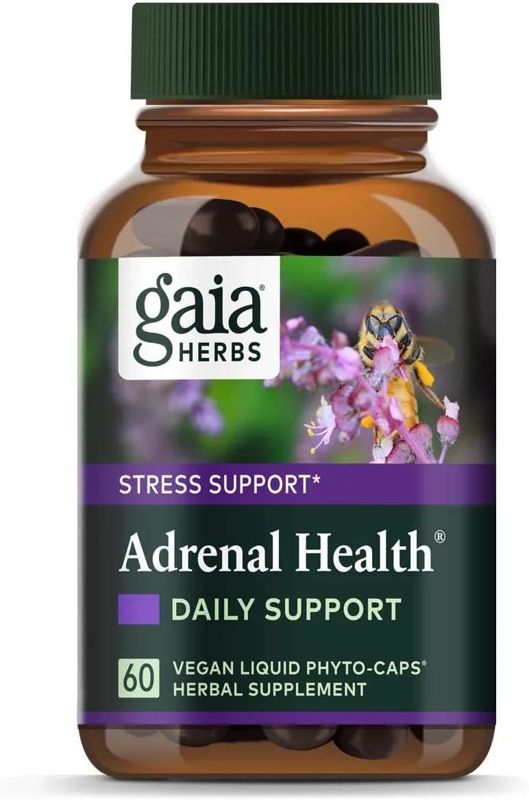 Adrenal Health Daily Support Stress Relief, 60 Capsules by Gaia Herbs