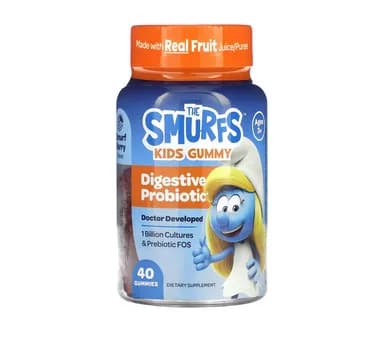 The Smurfs, Kids Gummy Digestive Probiotic for Ages 3+, 40 Gummies