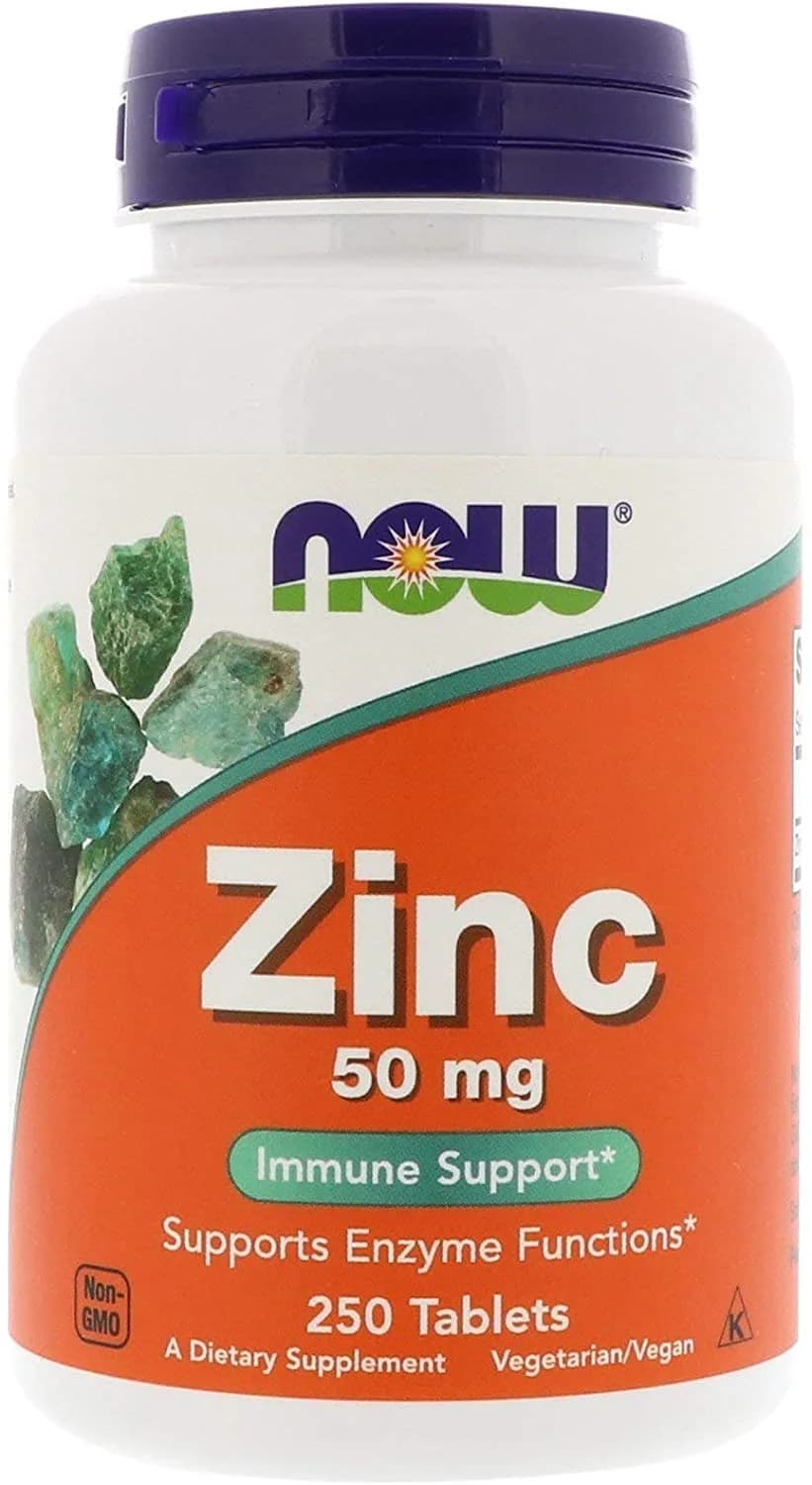 Zinc Gluconate, 50 mg, 250 Tablets by NOW