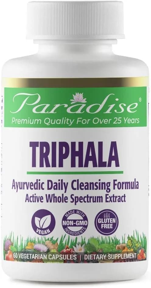 Paradise Herbs, Triphala, 60 Vegetarian Capsules