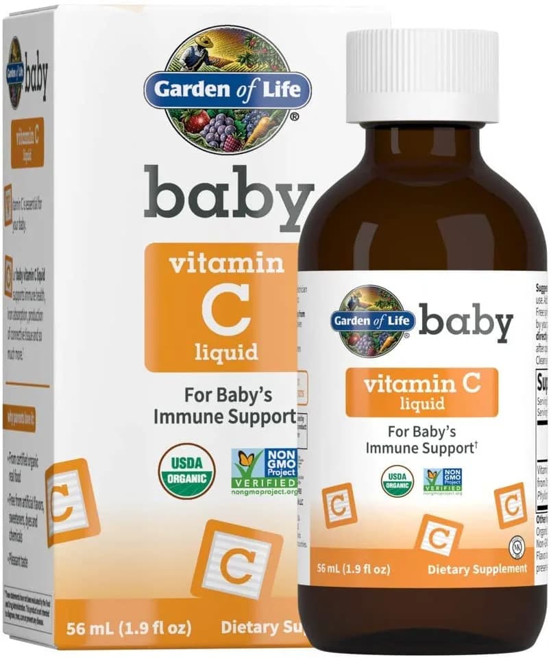 Garden of Life Baby Vitamin C Drops for Infants and Toddlers, Organic Liquid Vitamin C Immune Support for Babies sourced only from Amla Fruit,<BR/>قطرات فيتامين ج للأطفال من جاردن أوف لايف للرضع والأطفال الصغار، لدعم المناعة - فيتامين سي السائل العضوي للأطفال مستخلص 100% من الفاكهه