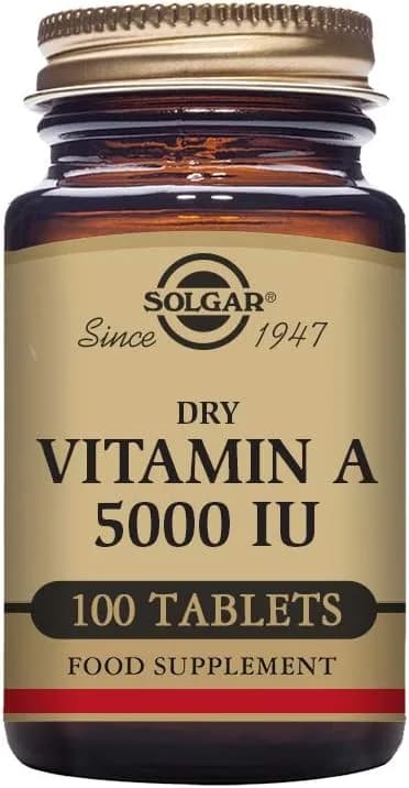 Solgar Dry Vitamin A 1500 mcg (5000 IU), 100 Tablets