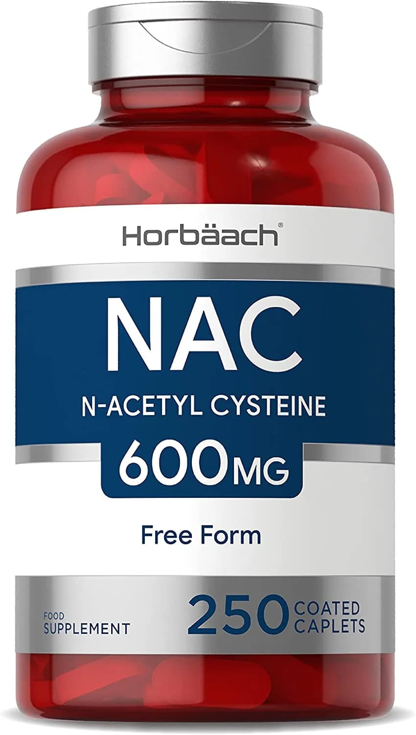 NAC N-Acetyl-Cysteine 600mg | 250 Tablets | 8+ Months Supply | Free Form Formula, Gluten Free Supplement