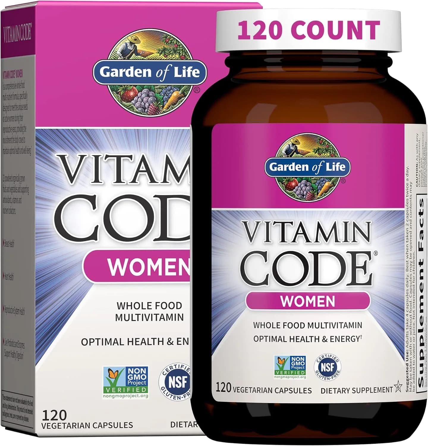 Women's Multivitamin Vitamin Code, 120 Capsules by Garden of Life