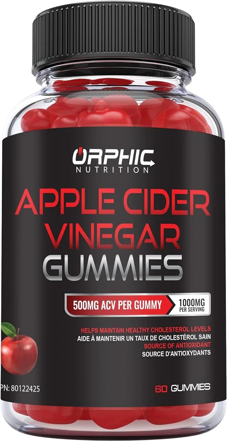 ORPHIC NUTRITION, Apple Cider Vinegar 1000mg, 60 Gummies