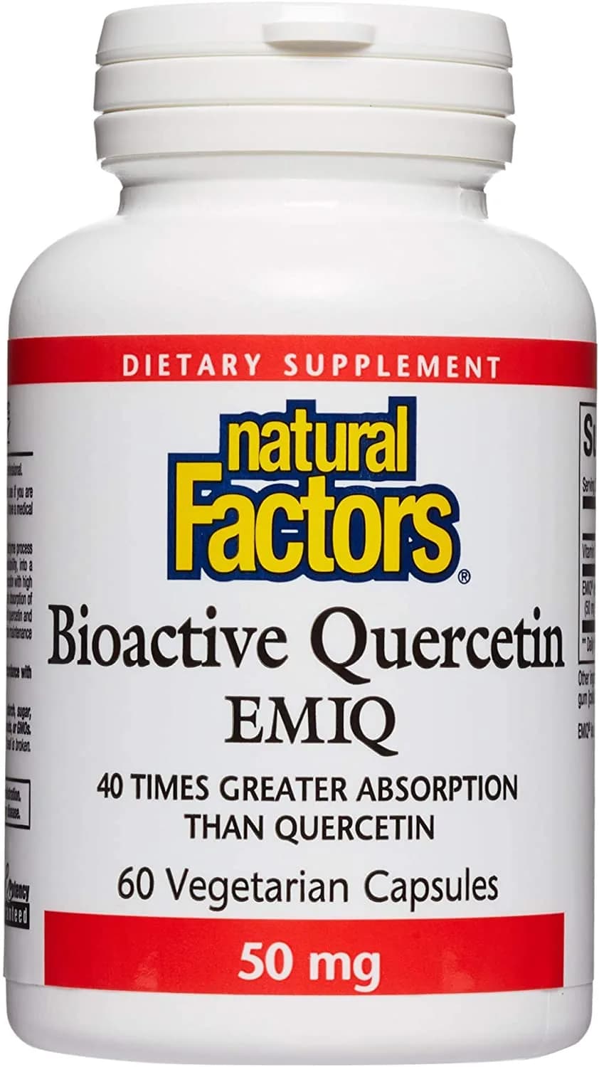 Natural Factors Bioactive Quercetin EMIQ 60 Capsules