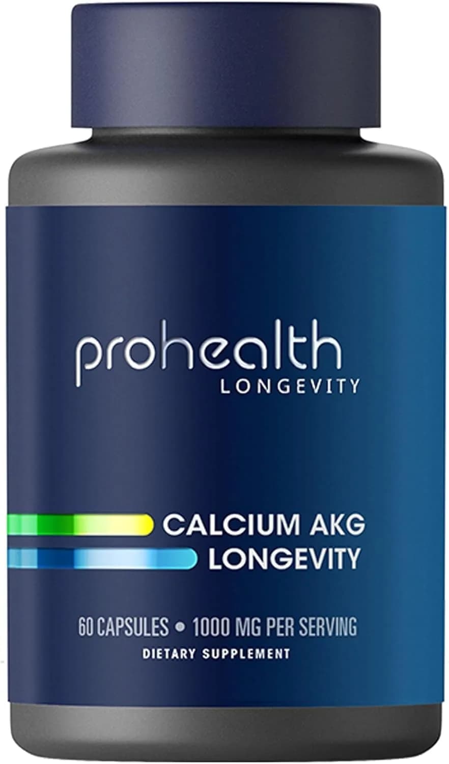 ProHealth, Ca AKG Supplement (Alpha Ketoglutarate) (1,000 mg per 2 Capsule Serving, 60 Capsules). Supports Metabolic Function and Healthy Aging Processes.