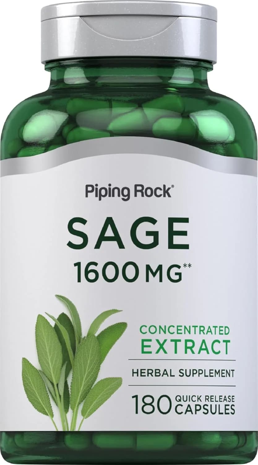 Piping Rock Sage 1600mg, 180 Capsules